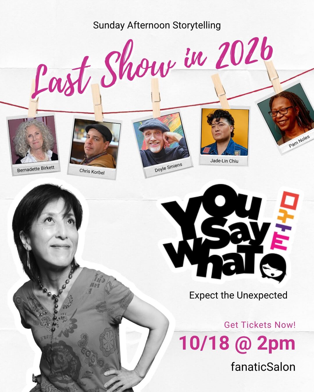 You Say What! 10/18/26 show flyer